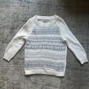 Women's Cream and Gray Sweater